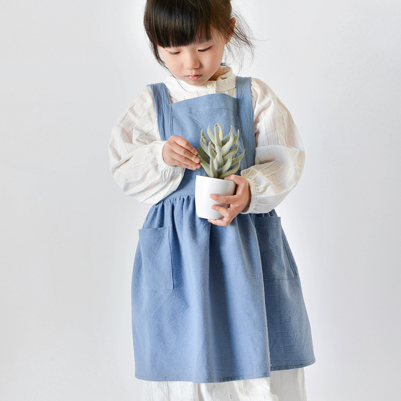 Kids Cotton Apron Dress Parent - Kids Outdoor Kitchen Accessories review and price